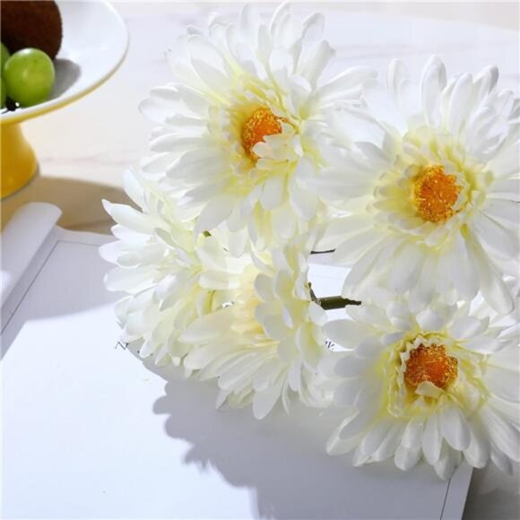 Artificial African Daisies Flowers African Daisy Silk Flowers Artificial Gerbera - Picture 3 of 7